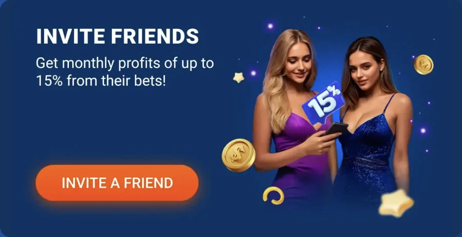 Mostbet barátmeghívó program, képernyőkép